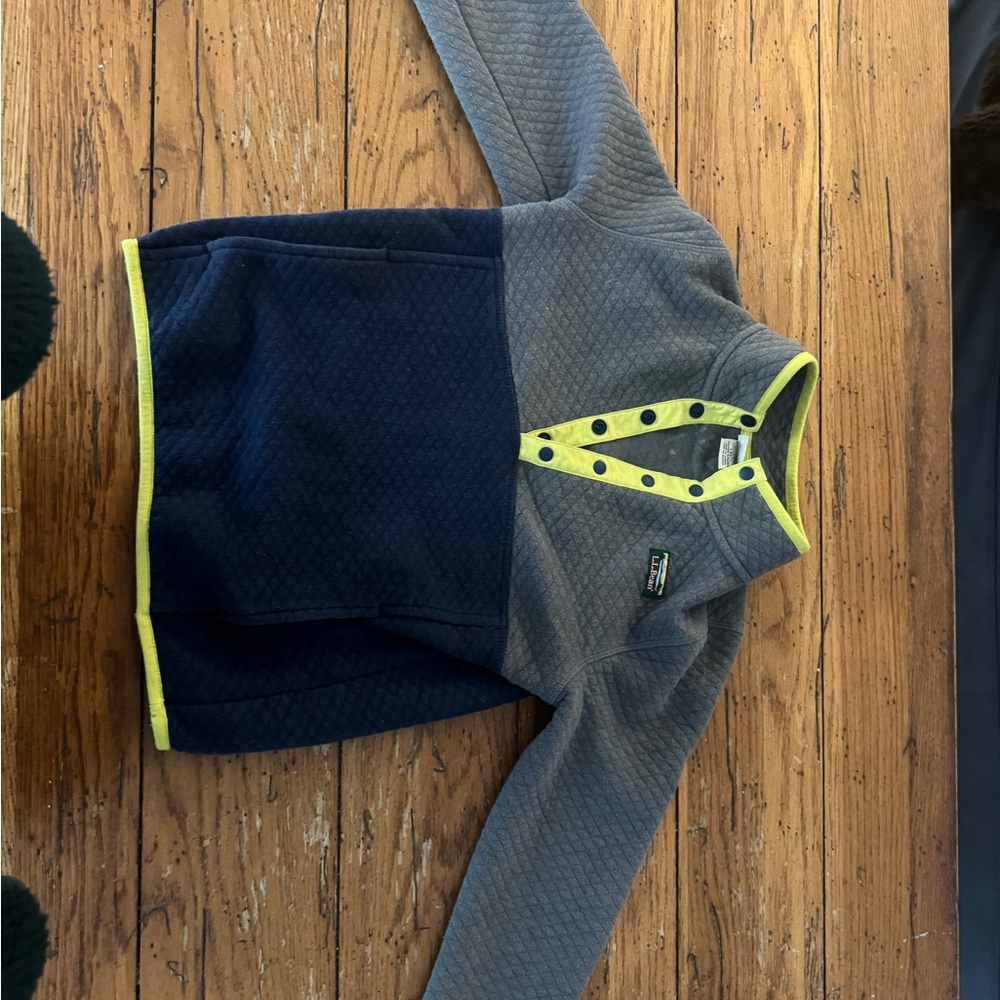L.L. Bean Gray Pullover with Neon Trim